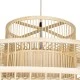 Κρεμαστό φωτιστικό Boho HIBISCUS 1 x E27 AC 220-240V μπεζ με υφασμάτινο καπέλο φυσικού σχεδιασμού Μ100 x Π100 x Υ100