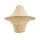 GloboStar® JUNIPER 02047 Boho Κρεμαστό Φωτιστικό Οροφής Μονόφωτο 1 x E27 AC220-240V IP20 - Φ100 x Υ90cm - Μπεζ Ξύλινο Μπαμπού Πλέγμα Καμπάνα - 5 Χρόνια Εγγύηση
