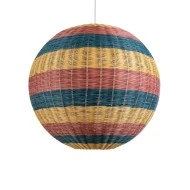 Boho Κρεμαστό Φωτιστικό CABALLEROS Μονόφωτο 1 x E27 AC220-240V IP20 - Φ70 x Υ70cm - Μπλε με Κίτρινο και Κόκκινο Μπαμπού Πλέγμα Μπάλα Boho Κρεμαστό Φωτιστικό CABALLEROS Μονόφωτο 1 x E27 AC220-240V IP20 - Φ70 x Υ70cm - Μπλε με Κίτρινο και Κόκκινο Μπαμπού Πλέγμα Μπάλα
