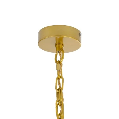 GloboStar® MISSOULA 02086 Boho Κρεμαστό Φωτιστικό Σχοινί Μονόφωτο 1 x E27 IP20 Ροζ Ύφασμα με Χρυσό Μέταλλο - Μ30 x Π30 x Υ40cm