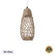 Boho Κρεμαστό Φωτιστικό ECUADOR Μονόφωτο 1 x E27 AC220-240V IP20 - Φ15 x Υ35cm - Μπεζ Seagrass - Φύκι Πλέγμα Καμπάνα GloboStar® ECUADOR 02119 Boho Κρεμαστό Φωτιστικό Πλέγμα Μονόφωτο 1 x E27 IP20 Μπεζ Rattan - Μ15 x Π15 x Υ35cm