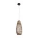 Boho Κρεμαστό Φωτιστικό ECUADOR Μονόφωτο 1 x E27 AC220-240V IP20 - Φ15 x Υ35cm - Μπεζ Seagrass - Φύκι Πλέγμα Καμπάνα GloboStar® ECUADOR 02119 Boho Κρεμαστό Φωτιστικό Πλέγμα Μονόφωτο 1 x E27 IP20 Μπεζ Rattan - Μ15 x Π15 x Υ35cm