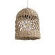GloboStar® ECUADOR 02121 Boho Κρεμαστό Φωτιστικό Πλέγμα Μονόφωτο 1 x E27 IP20 Μπεζ Rattan - Μ20 x Π20 x Υ25cm