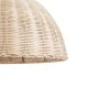 GloboStar® MONTANA 02378 Boho Κρεμαστό Φωτιστικό Καμπάνα Μονόφωτο 1 x E27 IP20 Μπεζ Ξύλο - Μ50 x Π50 x Υ25cm