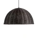 Boho Κρεμαστό Φωτιστικό MONTANA Μονόφωτο 1 x E27 AC220-240V IP20 - Φ50 x Υ25cm - Σκούρο Καφέ Μπαμπού Πλέγμα Καμπάνα GloboStar® MONTANA 02381 Boho Κρεμαστό Φωτιστικό Καμπάνα Μονόφωτο 1 x E27 IP20 Καφέ Ξύλο - Μ50 x Π50 x Υ25cm