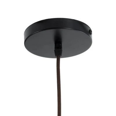 Boho Κρεμαστό Φωτιστικό MONTANA Μονόφωτο 1 x E27 AC220-240V IP20 - Φ50 x Υ25cm - Σκούρο Καφέ Μπαμπού Πλέγμα Καμπάνα GloboStar® MONTANA 02381 Boho Κρεμαστό Φωτιστικό Καμπάνα Μονόφωτο 1 x E27 IP20 Καφέ Ξύλο - Μ50 x Π50 x Υ25cm