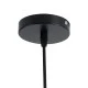 GloboStar® MONTANA 02384 Boho Κρεμαστό Φωτιστικό Καμπάνα Μονόφωτο 1 x E27 IP20 Μαύρο Ξύλο - Μ80 x Π80 x Υ40cm