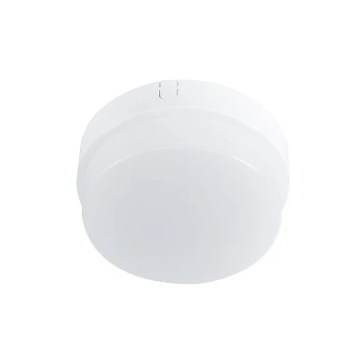 GloboStar® REVANO 61013 LED Πλαφονιέρα Οροφής Στρόγγυλη Φ12 12W 1080lm 180° AC 220-240V Αδιάβροχη IP54 Φ12 x Υ4.5cm Θερμό Λευκό 2700K - 2 Χρόνια Εγγύηση
