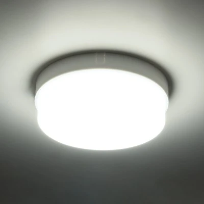 Πλαφονιέρα οροφής led στρόγγυλη REVANO GLOBOSTAR 15W 1500lm IP54 Φ17cm ψυχρό λευκό 6000K GloboStar® REVANO 61014 LED Πλαφονιέρα Οροφής Στρόγγυλη Φ17 15W 1500lm 180° AC 220-240V Αδιάβροχη IP54 Φ17 x Υ5cm Ψυχρό Λευκό 6000K - 2 Χρόνια Εγγύηση