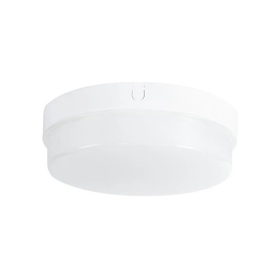 GloboStar® REVANO 61016 LED Πλαφονιέρα Οροφής Στρόγγυλη Φ17 15W 1350lm 180° AC 220-240V Αδιάβροχη IP54 Φ17 x Υ5cm Θερμό Λευκό 2700K - 2 Χρόνια Εγγύηση