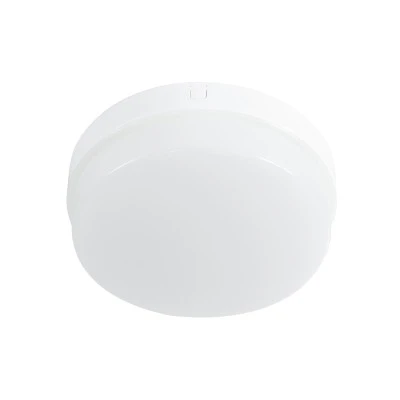GloboStar® REVANO 61016 LED Πλαφονιέρα Οροφής Στρόγγυλη Φ17 15W 1350lm 180° AC 220-240V Αδιάβροχη IP54 Φ17 x Υ5cm Θερμό Λευκό 2700K - 2 Χρόνια Εγγύηση