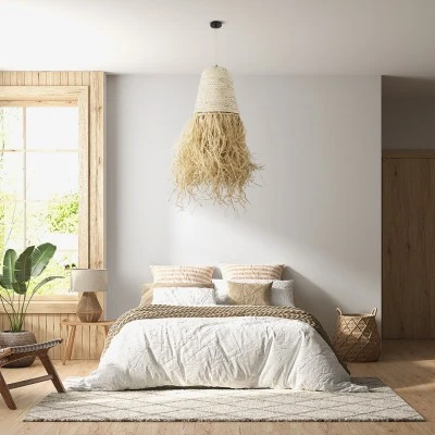 Boho Κρεμαστό Φωτιστικό LETA Μονόφωτο 1 x E27 AC220-240V IP20 - Φ34 x Υ70cm - Μπεζ Φυσική Ράφια Νήμα Πλέγμα Καμπάνα GloboStar® LETA 02189 Boho Κρεμαστό Φωτιστικό Οροφής Μονόφωτο 1 x E27 AC220-240V IP20 - Φ34 x Υ70cm - Μπεζ Φυσική Ράφια Νήμα Πλέγμα Καμπάνα - 5 Χρόνια Εγγύηση
