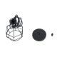 GloboStar® CAGE BLACK 01017 Vintage Industrial Κρεμαστό Φωτιστικό Οροφής Μονόφωτο 1 x E27 AC220-240V - Φ15 x Υ20cm - Μαύρο Μεταλλικό Πλέγμα - 5 Χρόνια Εγγύηση