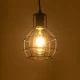 GloboStar® CAGE BLACK 01017 Vintage Industrial Κρεμαστό Φωτιστικό Οροφής Μονόφωτο 1 x E27 AC220-240V - Φ15 x Υ20cm - Μαύρο Μεταλλικό Πλέγμα - 5 Χρόνια Εγγύηση