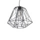 GloboStar® GRID 01022 Vintage Industrial Kρεμαστό Φωτιστικό Οροφής Μονόφωτο 1 x E27 AC220-240V - Φ40 x Υ33cm - Μαύρο Μεταλλικό Πλέγμα