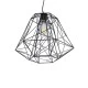 GloboStar® GRID 01022 Vintage Industrial Kρεμαστό Φωτιστικό Οροφής Μονόφωτο 1 x E27 AC220-240V - Φ40 x Υ33cm - Μαύρο Μεταλλικό Πλέγμα