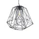 GloboStar® GRID 01022 Vintage Industrial Kρεμαστό Φωτιστικό Οροφής Μονόφωτο 1 x E27 AC220-240V - Φ40 x Υ33cm - Μαύρο Μεταλλικό Πλέγμα
