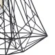 GloboStar® GRID 01022 Vintage Industrial Kρεμαστό Φωτιστικό Οροφής Μονόφωτο 1 x E27 AC220-240V - Φ40 x Υ33cm - Μαύρο Μεταλλικό Πλέγμα