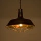 GloboStar® BARN 01045 Vintage Κρεμαστό Φωτιστικό Καμπάνα Μονόφωτο 1 x E27 IP20 Χάλκινο Μέταλλο - Μ46 x Π46 x Υ36cm