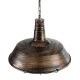 GloboStar® BARN 01045 Vintage Κρεμαστό Φωτιστικό Καμπάνα Μονόφωτο 1 x E27 IP20 Χάλκινο Μέταλλο - Μ46 x Π46 x Υ36cm