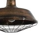 GloboStar® BARN 01045 Vintage Κρεμαστό Φωτιστικό Καμπάνα Μονόφωτο 1 x E27 IP20 Χάλκινο Μέταλλο - Μ46 x Π46 x Υ36cm
