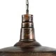 GloboStar® BARN 01045 Vintage Κρεμαστό Φωτιστικό Καμπάνα Μονόφωτο 1 x E27 IP20 Χάλκινο Μέταλλο - Μ46 x Π46 x Υ36cm