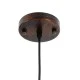 GloboStar® RAY 01046 Vintage Κρεμαστό Φωτιστικό Καμπάνα Μονόφωτο 1 x E27 IP20 Χάλκινο Μέταλλο - Μ36 x Π36 x Υ25cm