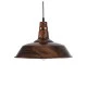 GloboStar® RAY 01046 Vintage Κρεμαστό Φωτιστικό Καμπάνα Μονόφωτο 1 x E27 IP20 Χάλκινο Μέταλλο - Μ36 x Π36 x Υ25cm