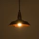 GloboStar® RAY 01047 Vintage Industrial Κρεμαστό Φωτιστικό Οροφής Μονόφωτο 1 x E27 Καφέ Σκουριά Μεταλλικό Καμπάνα Φ26 x Y25cm