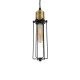 GloboStar® KLECE 01057 Vintage Κρεμαστό Φωτιστικό Ανάρτηση Μονόφωτο 1 x E27 IP20 Μαύρο & Χρυσό Μέταλλο - Μ8 x Π8 x Υ28cm