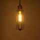 GloboStar® KLECE 01057 Vintage Κρεμαστό Φωτιστικό Ανάρτηση Μονόφωτο 1 x E27 IP20 Μαύρο & Χρυσό Μέταλλο - Μ8 x Π8 x Υ28cm