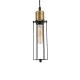 GloboStar® KLECE 01057 Vintage Κρεμαστό Φωτιστικό Ανάρτηση Μονόφωτο 1 x E27 IP20 Μαύρο & Χρυσό Μέταλλο - Μ8 x Π8 x Υ28cm