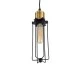 GloboStar® KLECE 01057 Vintage Κρεμαστό Φωτιστικό Ανάρτηση Μονόφωτο 1 x E27 IP20 Μαύρο & Χρυσό Μέταλλο - Μ8 x Π8 x Υ28cm
