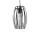 GloboStar® ZEBRA 01062 Vintage Industrial Κρεμαστό Φωτιστικό Οροφής Μονόφωτο 1 x E27 AC220-240V - Φ15 x Υ24cm - Μαύρο Μεταλλικό Πλέγμα - 5 Χρόνια Εγγύηση