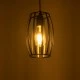 GloboStar® ZEBRA 01062 Vintage Industrial Κρεμαστό Φωτιστικό Οροφής Μονόφωτο 1 x E27 AC220-240V - Φ15 x Υ24cm - Μαύρο Μεταλλικό Πλέγμα - 5 Χρόνια Εγγύηση