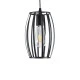 GloboStar® ZEBRA 01062 Vintage Industrial Κρεμαστό Φωτιστικό Οροφής Μονόφωτο 1 x E27 AC220-240V - Φ15 x Υ24cm - Μαύρο Μεταλλικό Πλέγμα - 5 Χρόνια Εγγύηση