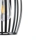 GloboStar® ZEBRA 01062 Vintage Industrial Κρεμαστό Φωτιστικό Οροφής Μονόφωτο 1 x E27 AC220-240V - Φ15 x Υ24cm - Μαύρο Μεταλλικό Πλέγμα - 5 Χρόνια Εγγύηση