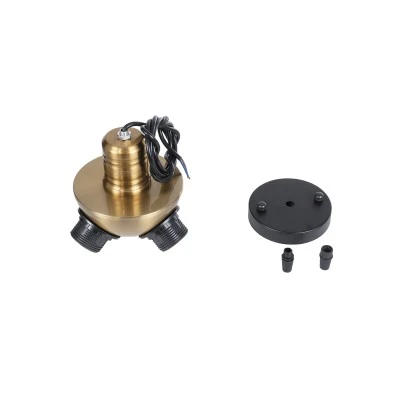 GloboStar® COPPER 01076 Vintage Ιndustrial Κρεμαστό Φωτιστικό Οροφής Τρίφωτο 3 x E27 AC220-240V - Φ14 x Υ13cm - Χρυσό Μεταλλικό Πλέγμα - 5 Χρόνια Εγγύηση