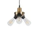 GloboStar® COPPER 01076 Vintage Ιndustrial Κρεμαστό Φωτιστικό Οροφής Τρίφωτο 3 x E27 AC220-240V - Φ14 x Υ13cm - Χρυσό Μεταλλικό Πλέγμα - 5 Χρόνια Εγγύηση