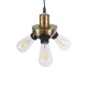 GloboStar® COPPER 01076 Vintage Ιndustrial Κρεμαστό Φωτιστικό Οροφής Τρίφωτο 3 x E27 AC220-240V - Φ14 x Υ13cm - Χρυσό Μεταλλικό Πλέγμα - 5 Χρόνια Εγγύηση