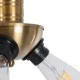GloboStar® COPPER 01076 Vintage Ιndustrial Κρεμαστό Φωτιστικό Οροφής Τρίφωτο 3 x E27 AC220-240V - Φ14 x Υ13cm - Χρυσό Μεταλλικό Πλέγμα - 5 Χρόνια Εγγύηση