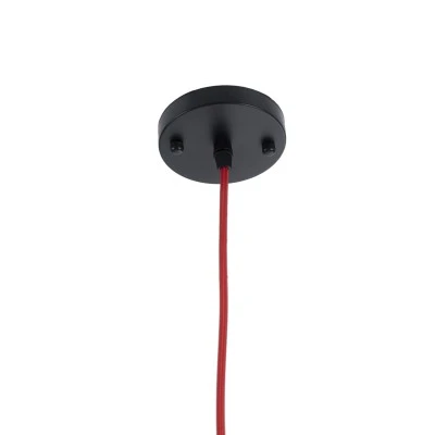 Μοντέρνο Industrial PARROT κρεμαστό φωτιστικό οροφής E27 AC 220-240V μονόφωτο μαύρο μεταλλικό πλέγμα Φ30
