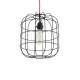 Μοντέρνο Industrial PARROT κρεμαστό φωτιστικό οροφής E27 AC 220-240V μονόφωτο μαύρο μεταλλικό πλέγμα Φ30