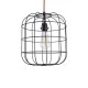 Μοντέρνο Industrial PARROT κρεμαστό φωτιστικό οροφής E27 AC 220-240V μονόφωτο μαύρο μεταλλικό πλέγμα Φ30