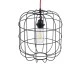 Μοντέρνο Industrial PARROT κρεμαστό φωτιστικό οροφής E27 AC 220-240V μονόφωτο μαύρο μεταλλικό πλέγμα Φ30