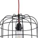 Μοντέρνο Industrial PARROT κρεμαστό φωτιστικό οροφής E27 AC 220-240V μονόφωτο μαύρο μεταλλικό πλέγμα Φ30