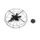 GloboStar® HELIX 01164 Vintage Industrial Κρεμαστό Φωτιστικό Οροφής Πολύφωτο 5 x E27 AC220-240V - Φ48 x Υ12cm - Μαύρο Μεταλλικό Πλέγμα - 5 Χρόνια Εγγύηση