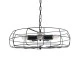 GloboStar® HELIX 01164 Vintage Industrial Κρεμαστό Φωτιστικό Οροφής Πολύφωτο 5 x E27 AC220-240V - Φ48 x Υ12cm - Μαύρο Μεταλλικό Πλέγμα - 5 Χρόνια Εγγύηση