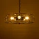 GloboStar® HELIX 01164 Vintage Industrial Κρεμαστό Φωτιστικό Οροφής Πολύφωτο 5 x E27 AC220-240V - Φ48 x Υ12cm - Μαύρο Μεταλλικό Πλέγμα - 5 Χρόνια Εγγύηση