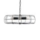GloboStar® HELIX 01164 Vintage Industrial Κρεμαστό Φωτιστικό Οροφής Πολύφωτο 5 x E27 AC220-240V - Φ48 x Υ12cm - Μαύρο Μεταλλικό Πλέγμα - 5 Χρόνια Εγγύηση